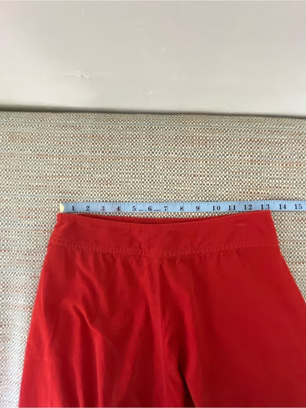 Red Corduroy Midi Skirt - Picture 7 of 9